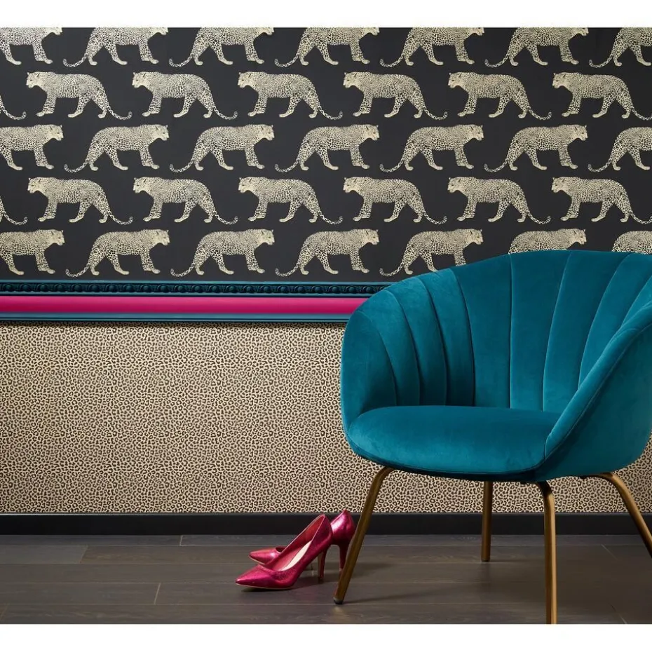 Behang Romana Zwart Goud