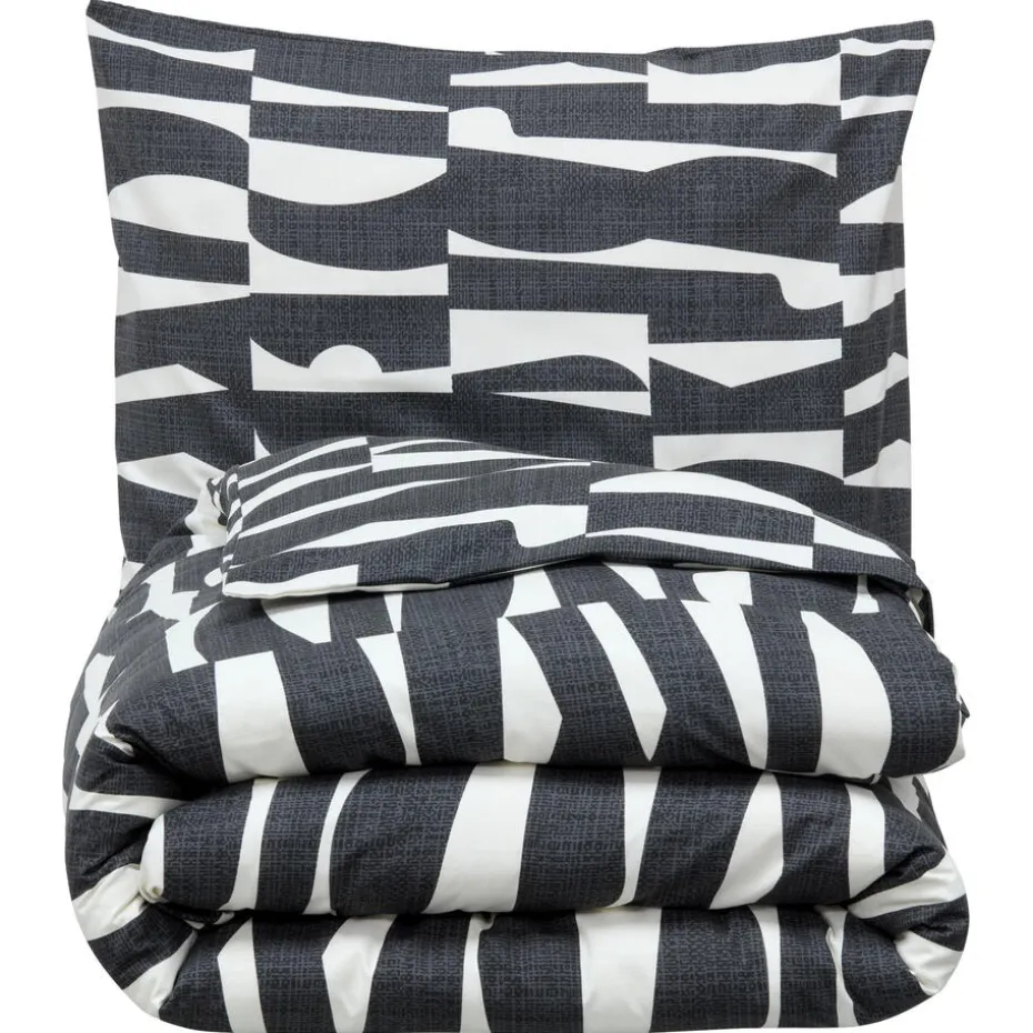 Dekbedovertrek Flanel Ozzie Zwart Wit 140x220 Cm