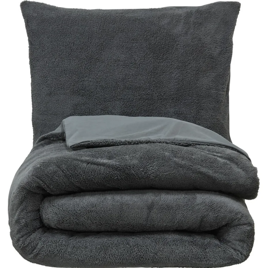 Dekbedovertrek Teddy Antraciet 200x220 Cm