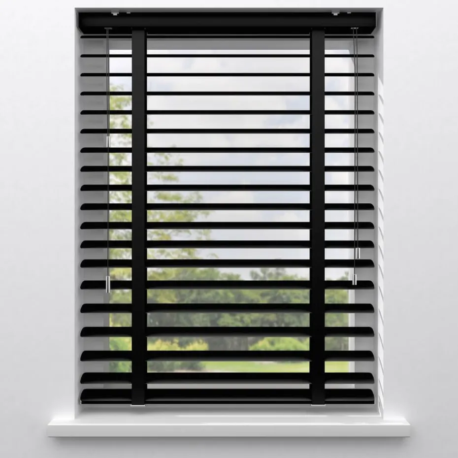 Fenstr Aluminium Jaloezie Mels Mat Zwart 50mm