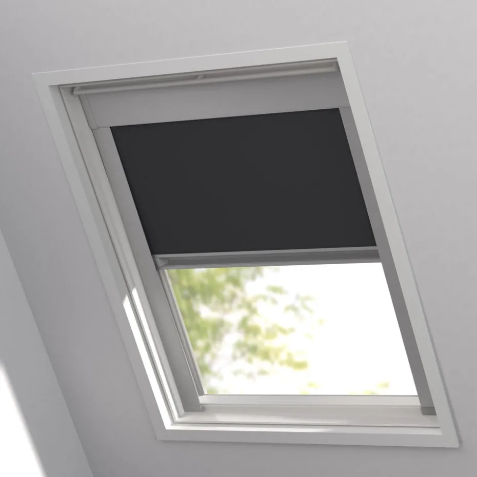 Fenstr Dakraam Rolgordijn David Zwart Verduisterend
