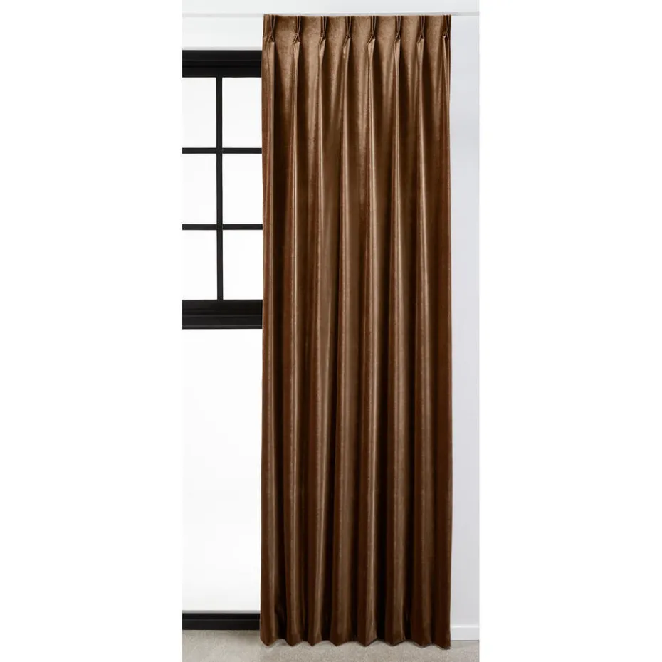 Gordijn Velours Juliet Bruin