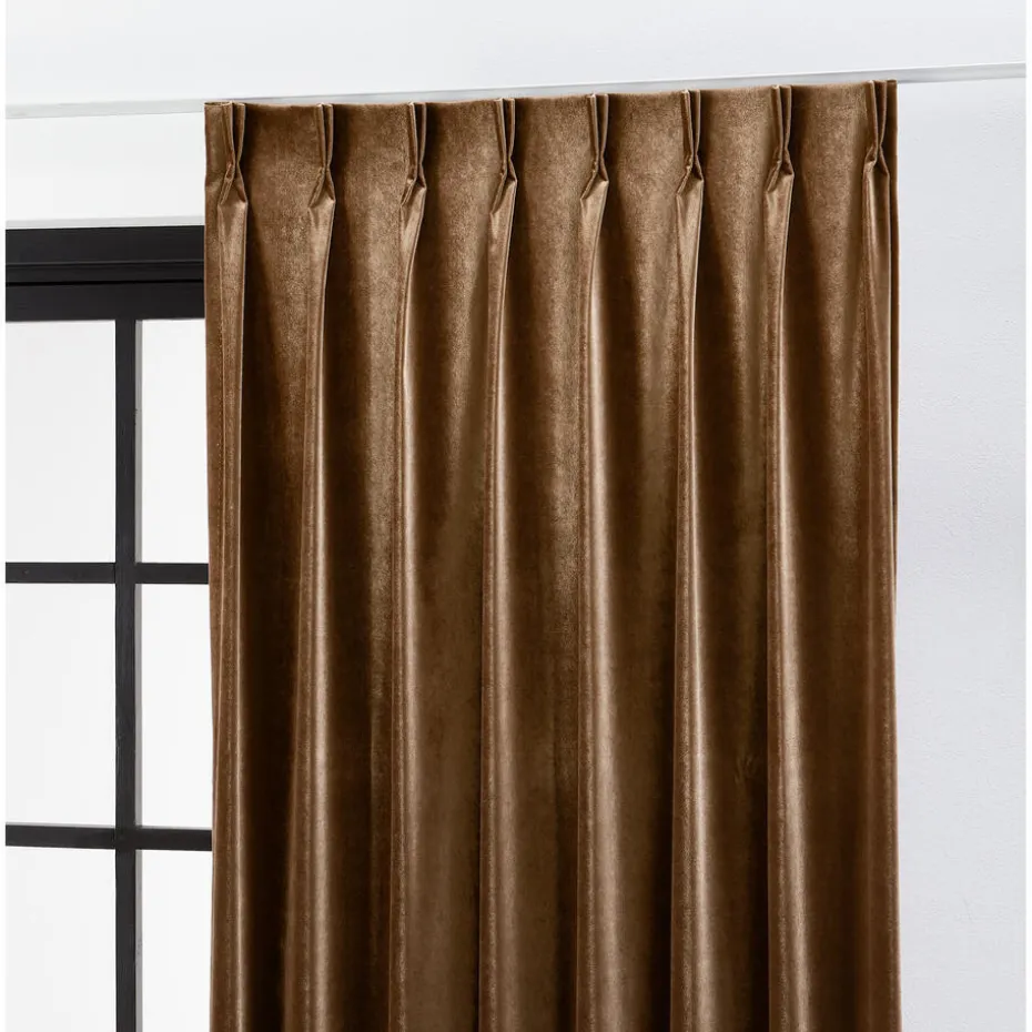 Gordijn Velours Juliet Bruin