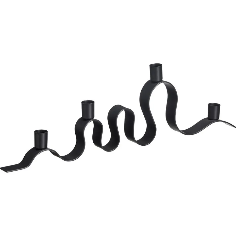 Kandelaar Wave Zwart