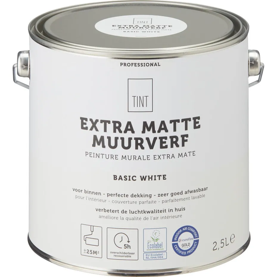 Muurverf Professional Basic White 2.5 L