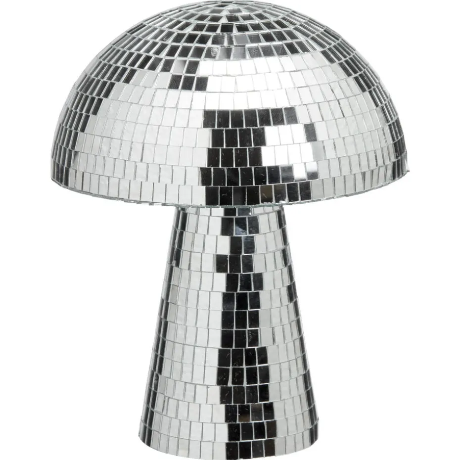 Object Paddenstoel Disco Zilver - 20x20x24 Cm