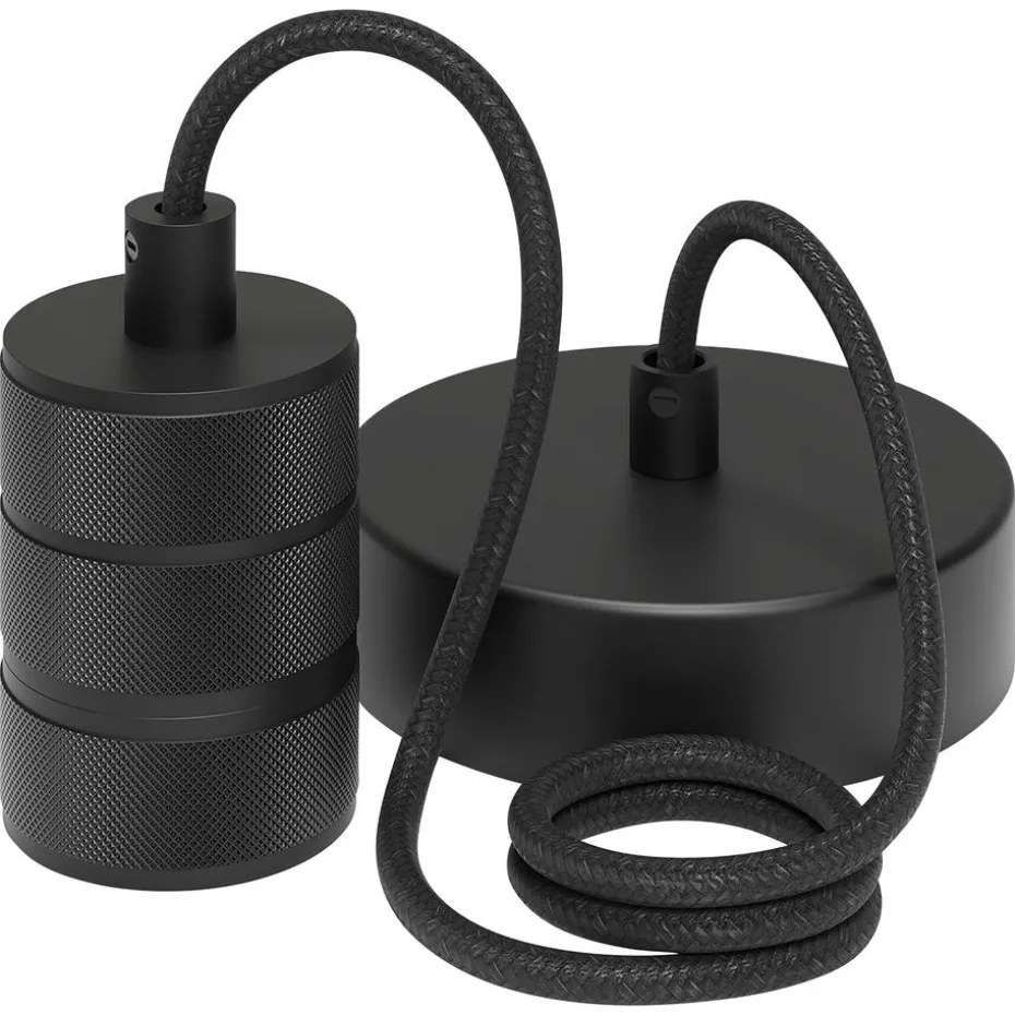 Snoerpendel Elias Zwart - 6,5 Cm