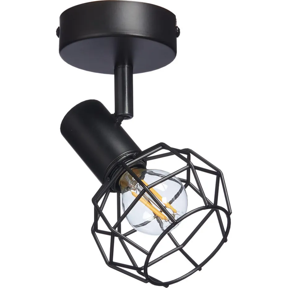 Spot Deva Zwart - 1-lichts