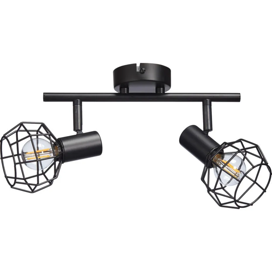 Spot Deva Zwart - 2-lichts